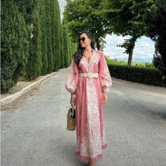 Zimmermann Dresses & Skirts - Zimmermann Rose and Cream Maxi Dress